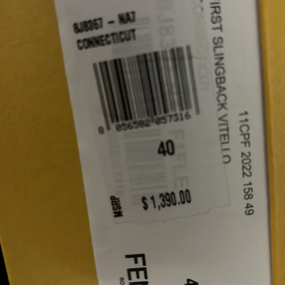 Fendi off white slingbacks size 40, US 9 - Picture 14 of 14
